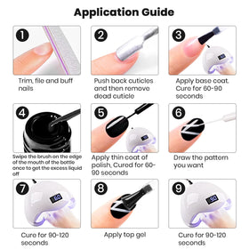 nails under UV lamp with RARJSM gel