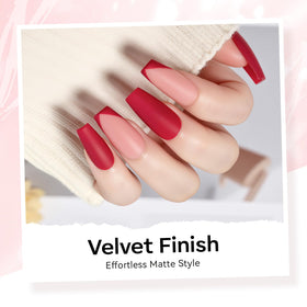 Nails with matte finish using Makartt Gel Set