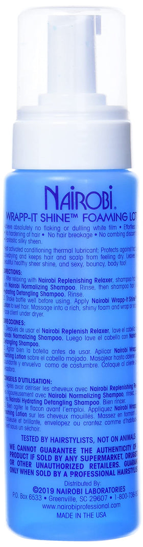 Nairobi Wrapp-it Shine Foaming Lotion 2 Count side view