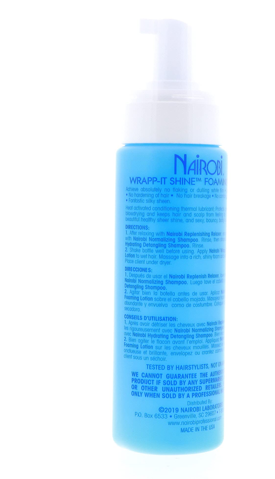 Nairobi Wrapp-It Shine Foaming Lotion 8oz texture close-up