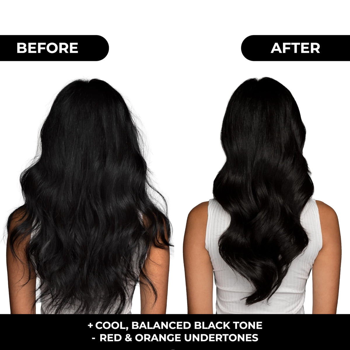 naissant Cool Black Hair Toning Mask opened showing texture