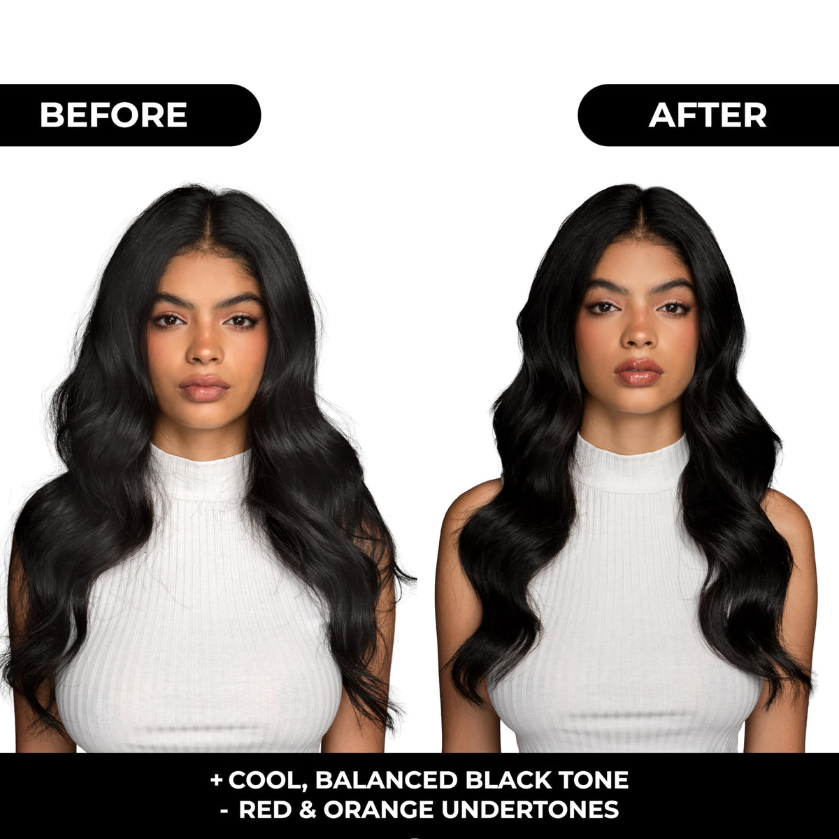 naissant Cool Black Hair Toning Mask side view highlighting packaging
