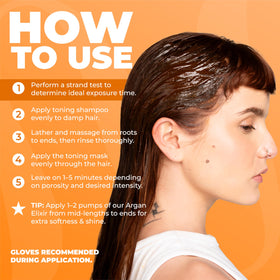 naissant Copper Chocolate Hair Toning Mask application on hair
