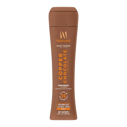 naissant Copper Chocolate Hair Toning Mask front view with packaging