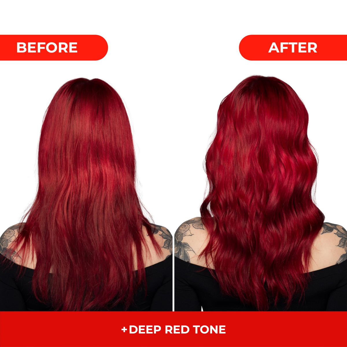 naissant Deep Red Hair Toning Mask application on hair