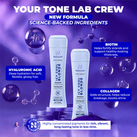 naissant Icy Cool Blonde Hair Purple Toning Mask on a bathroom shelf