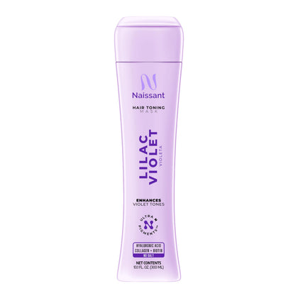 Naissant Lilac Violet Hair Toning Mask front view with violet packaging