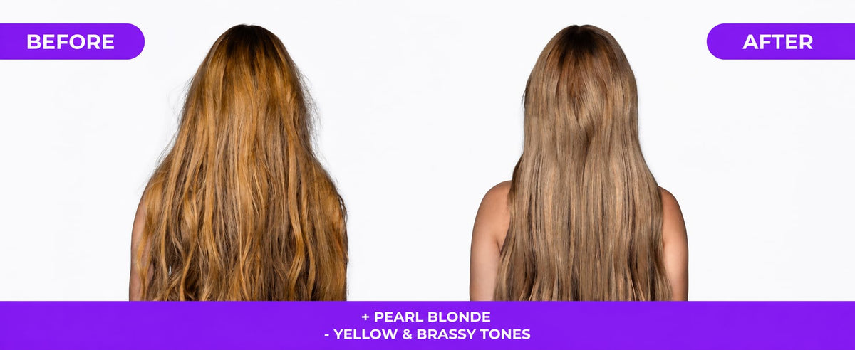 Naissant Pearl Blonde Hair Purple Toning Mask texture close-up