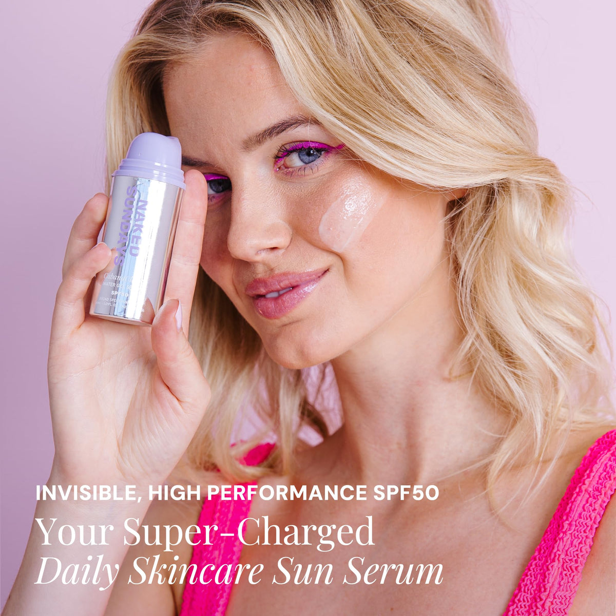 Naked Sundays CabanaClear Sunscreen Serum SPF 50 lifestyle scene