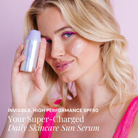 Naked Sundays CabanaClear Sunscreen Serum SPF 50 lifestyle scene