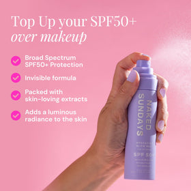 Naked Sundays Hydrating Glow Sunscreen Mist SPF 50 back view