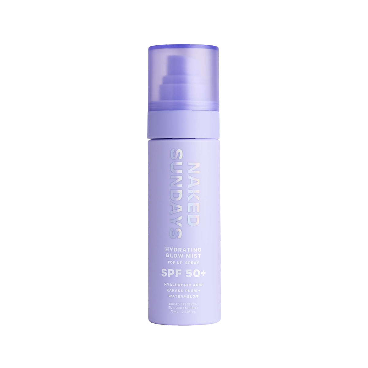 Naked Sundays Hydrating Glow Sunscreen Mist SPF 50 front view