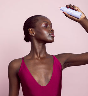 Naked Sundays Hydrating Glow Sunscreen Mist SPF 50 lifestyle scene
