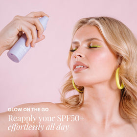 Naked Sundays Hydrating Glow Sunscreen Mist SPF 50 side view
