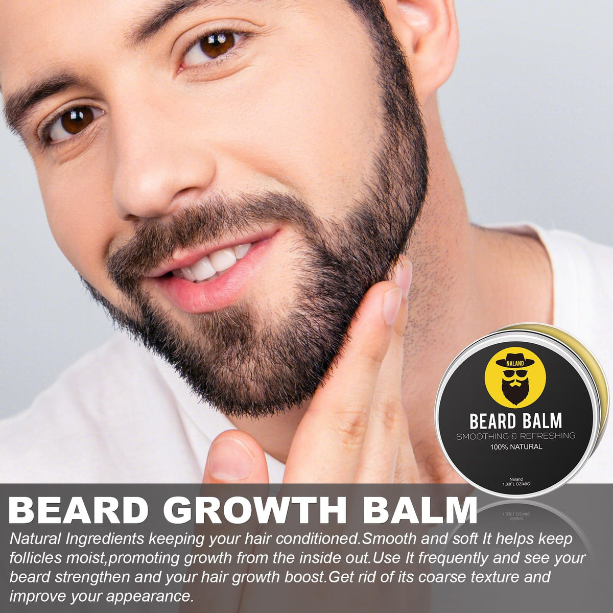 Naland Beard Growth Kit gift box packaging