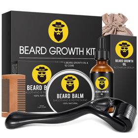 Naland Beard Growth Kit includes beard oil, balm, and comb