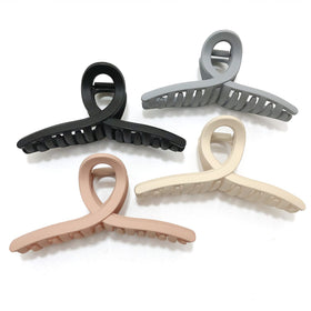 Nalodu 4.3 Inch Hair Claw Clip in matte black front view