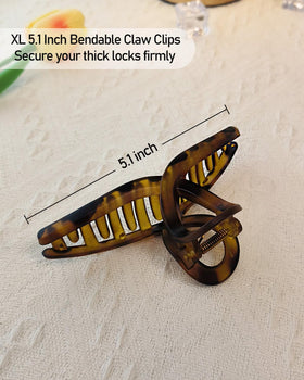 Nalodu 5 Inch Extra Large Claw Clip in matte finish side view