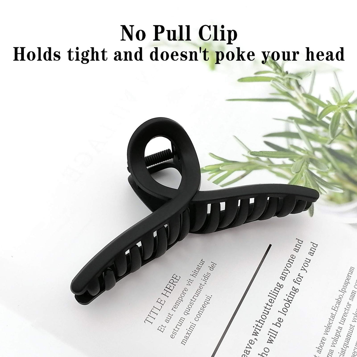 Nalodu Hair Claw Clip holding fine straight hair