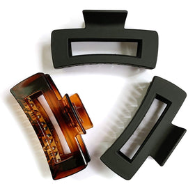Nalodu Hair Claw Clip in matte black front view