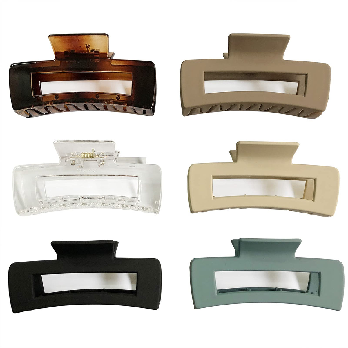 Nalodu Rectangle Hair Claw Clip in matte coffee colour