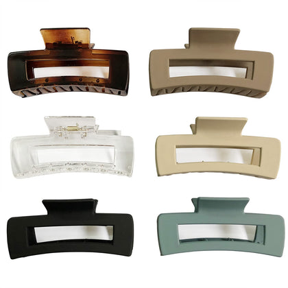 Nalodu Rectangle Hair Claw Clip in matte coffee colour