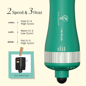 Nano titanium barrel of Hair Trends Blow Dryer Brush close-up