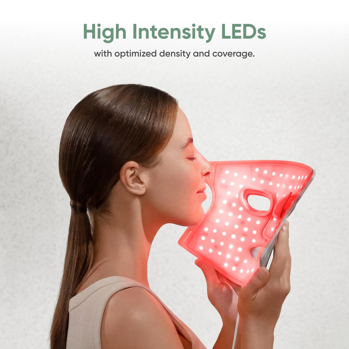 Nanoleaf LED Light Therapy Face Mask side view with flexible design