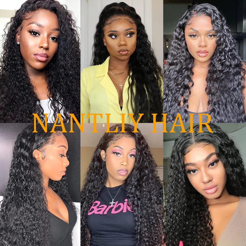 NANTLIY 13x6 Deep Wave Lace Front Wig packaging display