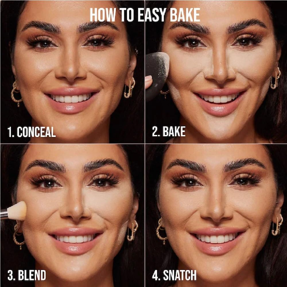 NAPH H.U.D.A BEAUTY Mini Easy Bake Loose Powder and ingredients