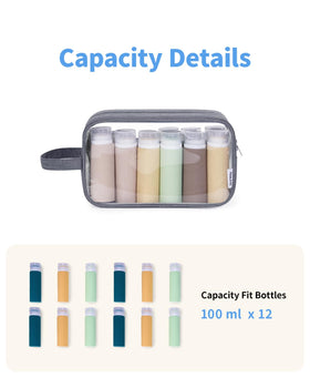Narwey Clear Travel Toiletry Bag with side handle