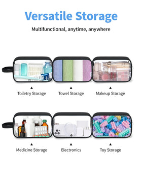 Narwey Clear Travel Toiletry Bag with vibrant colours