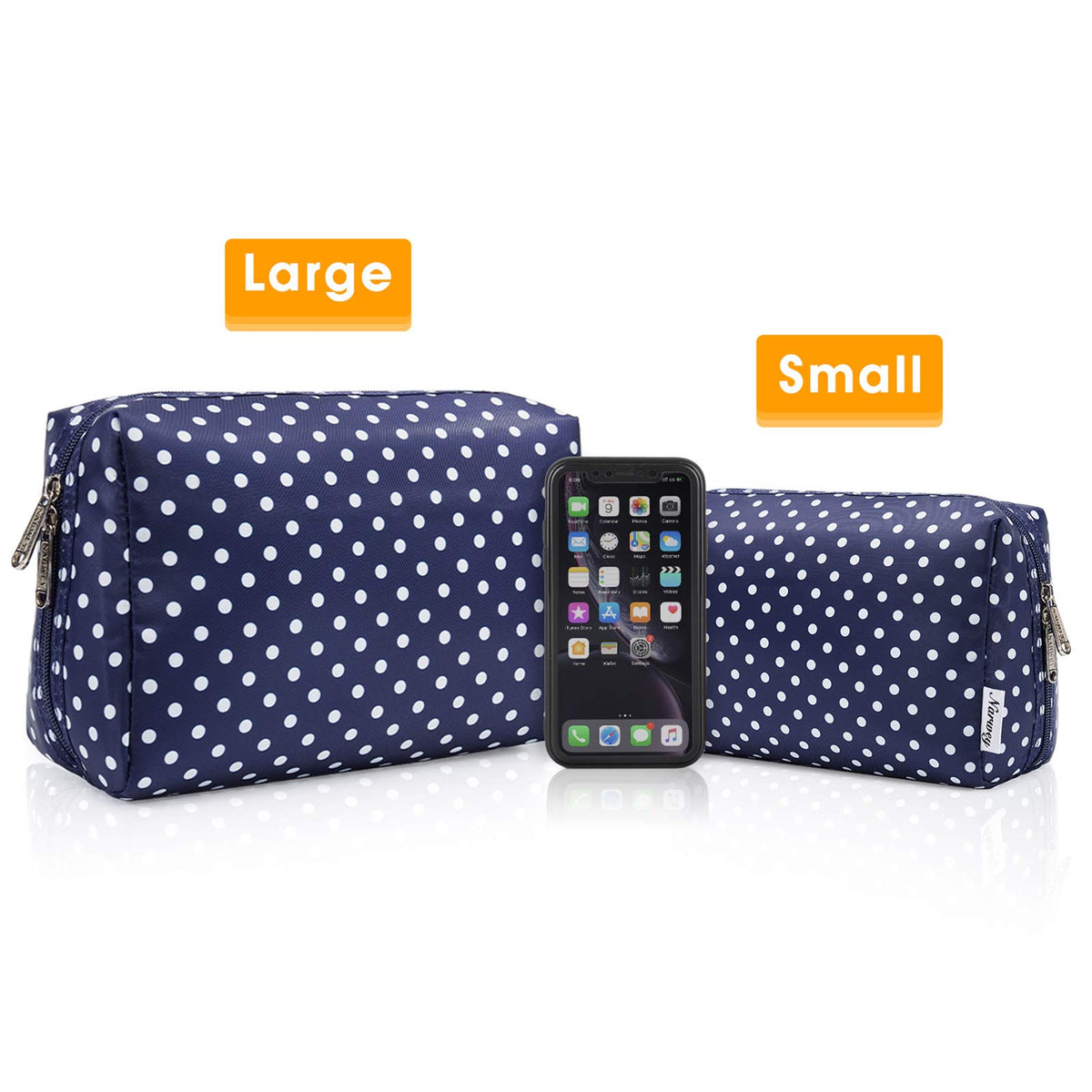 Narwey Cute Makeup Bag vibrant pattern close-up