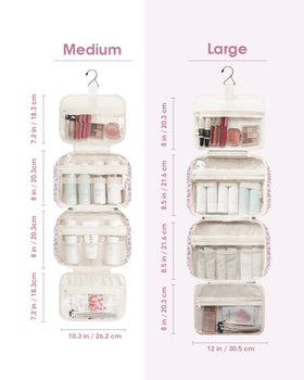 Narwey Hanging Toiletry Bag filled with travel-size toiletries