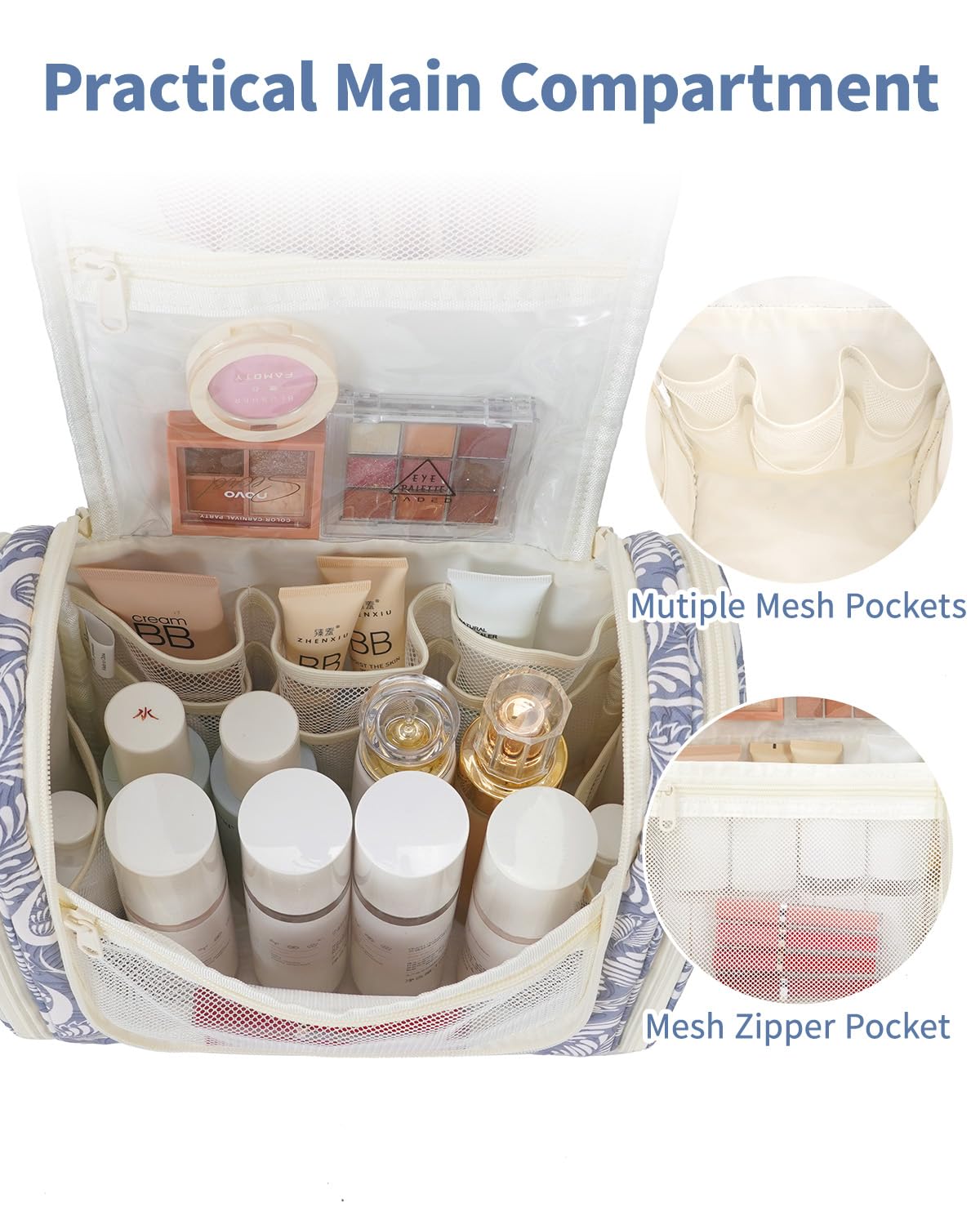 Narwey Hanging Toiletry Bag hanging from a hook