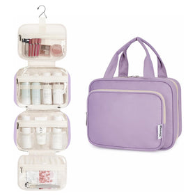 Narwey Hanging Toiletry Bag open showing compartments