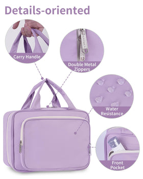 Narwey Hanging Toiletry Bag packed for travel