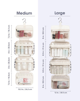 Narwey Hanging Toiletry Bag packed with travel essentials