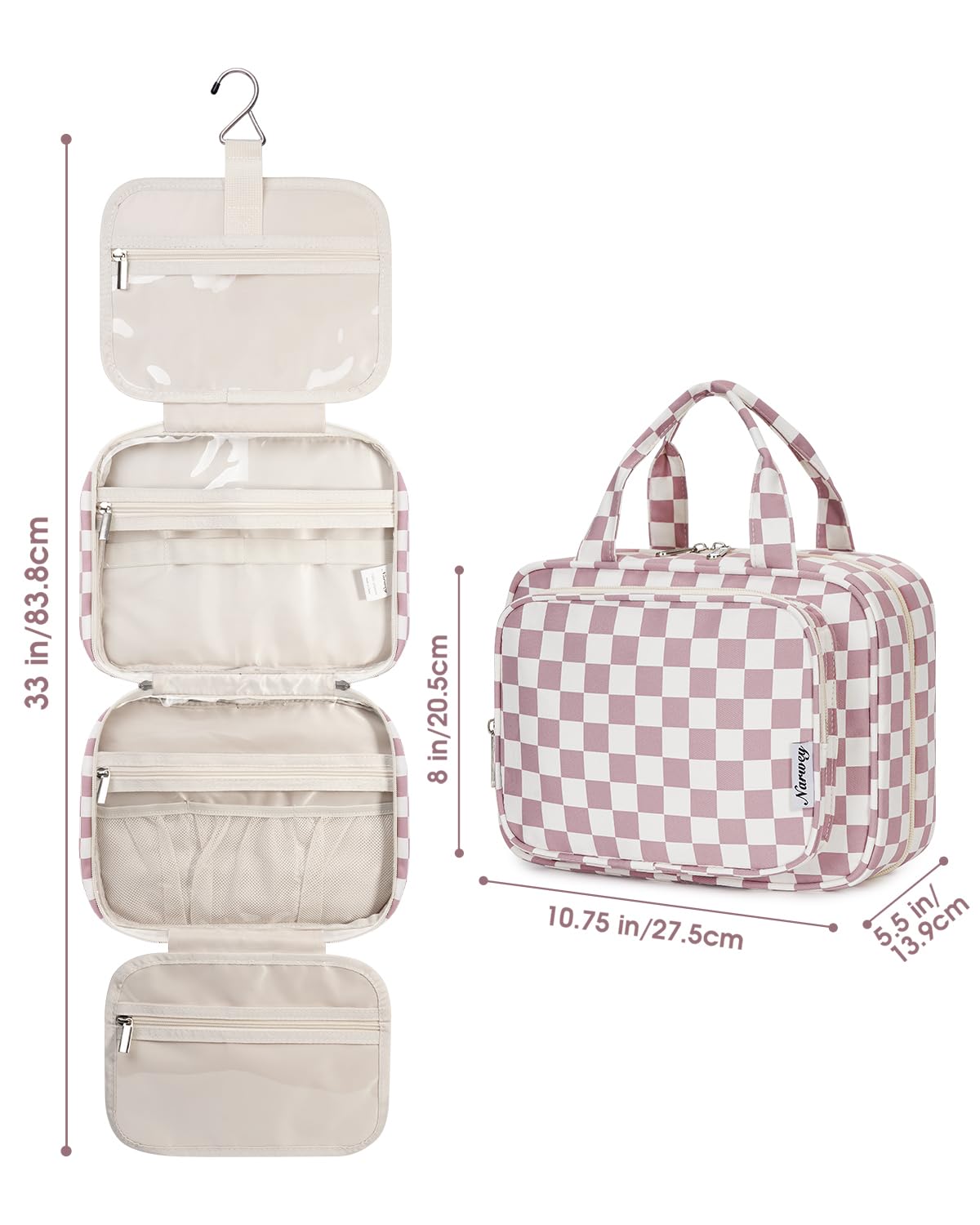 Narwey Hanging Toiletry Bag showcasing padded fabric
