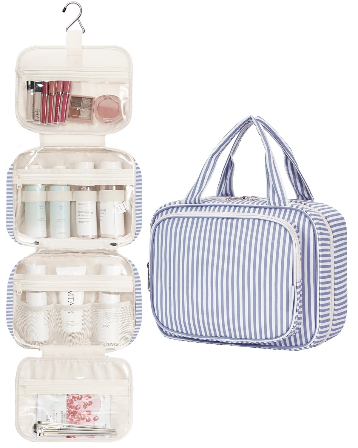 Narwey Hanging Toiletry Bag showing multiple compartments