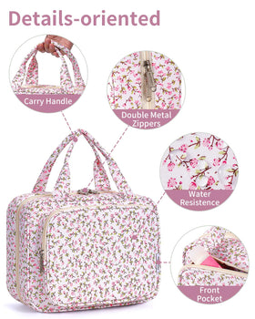 Narwey Hanging Toiletry Bag side view with dimensions