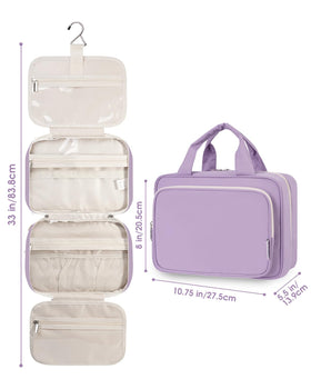 Narwey Hanging Toiletry Bag with cosmetics displayed