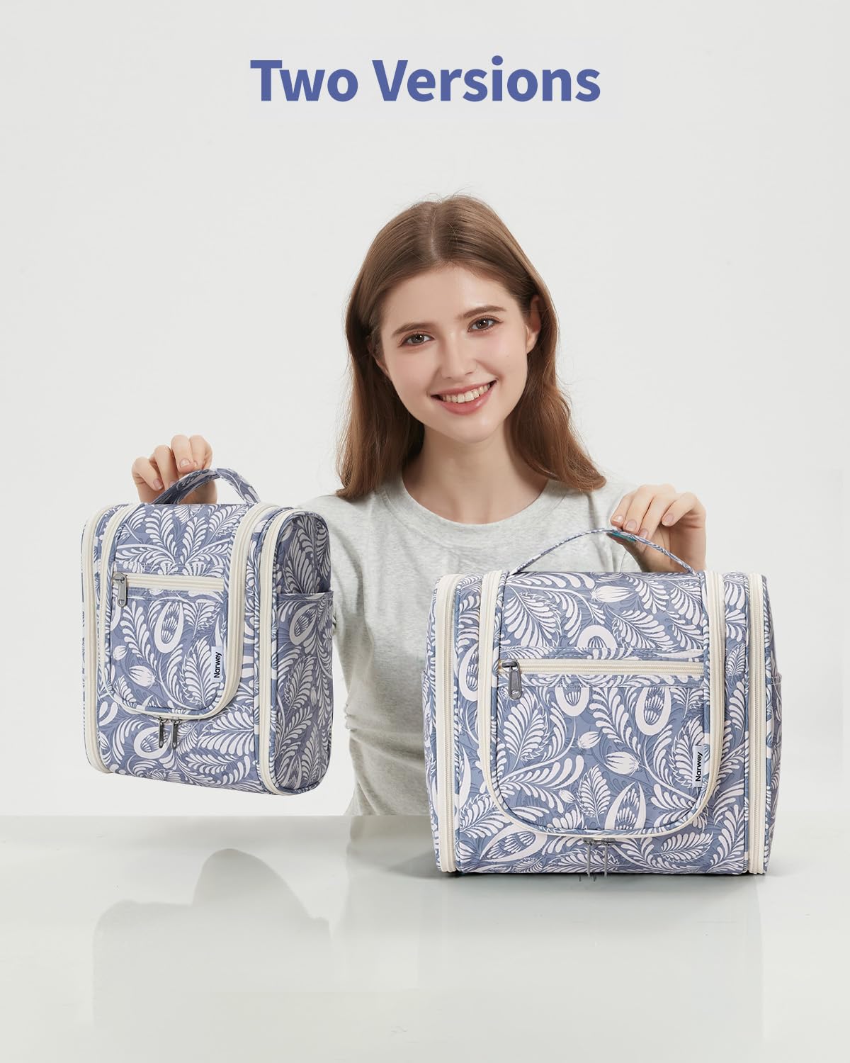 Narwey Hanging Toiletry Bag with fabric close-up