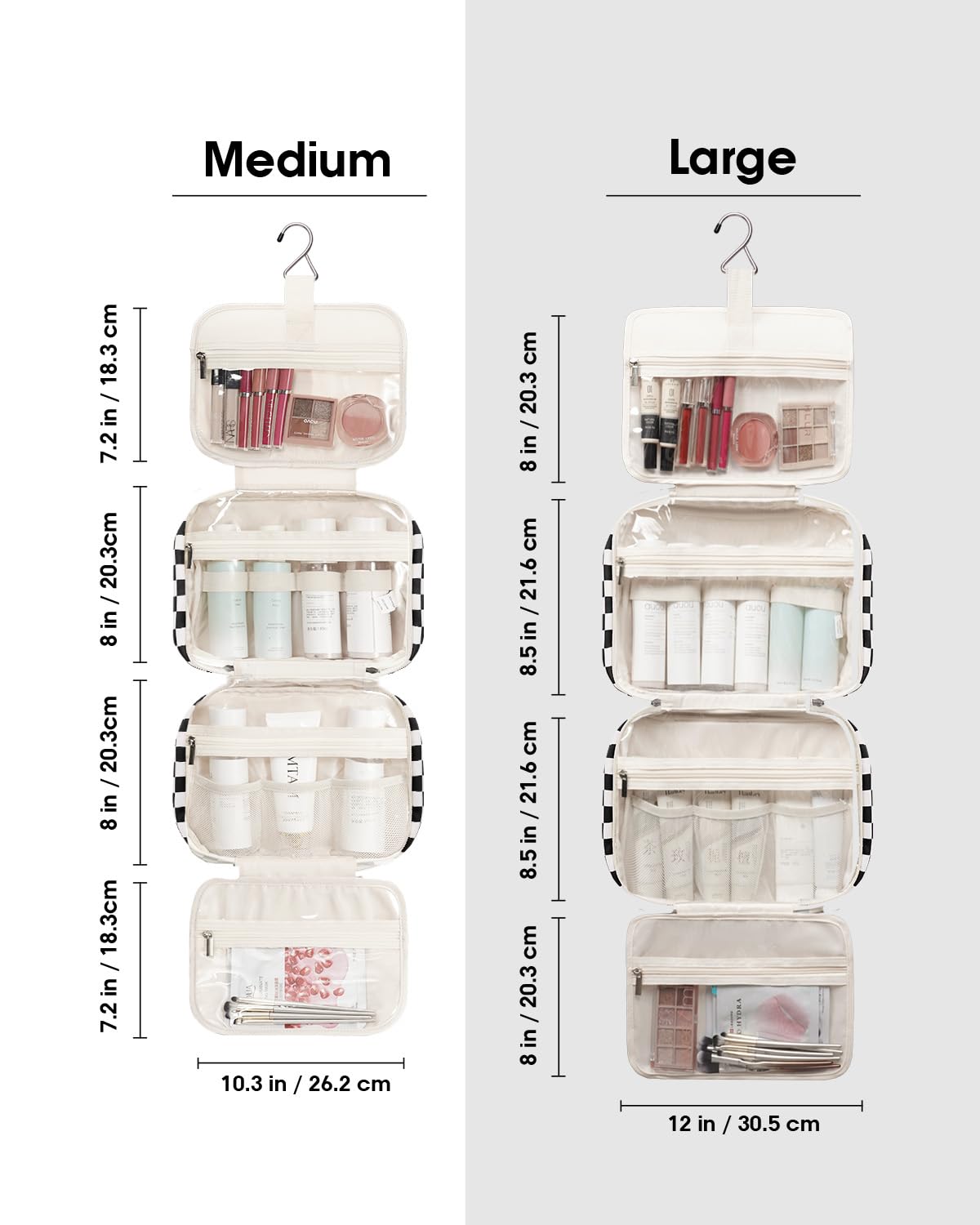 Narwey Hanging Toiletry Bag with soft lining and fabric