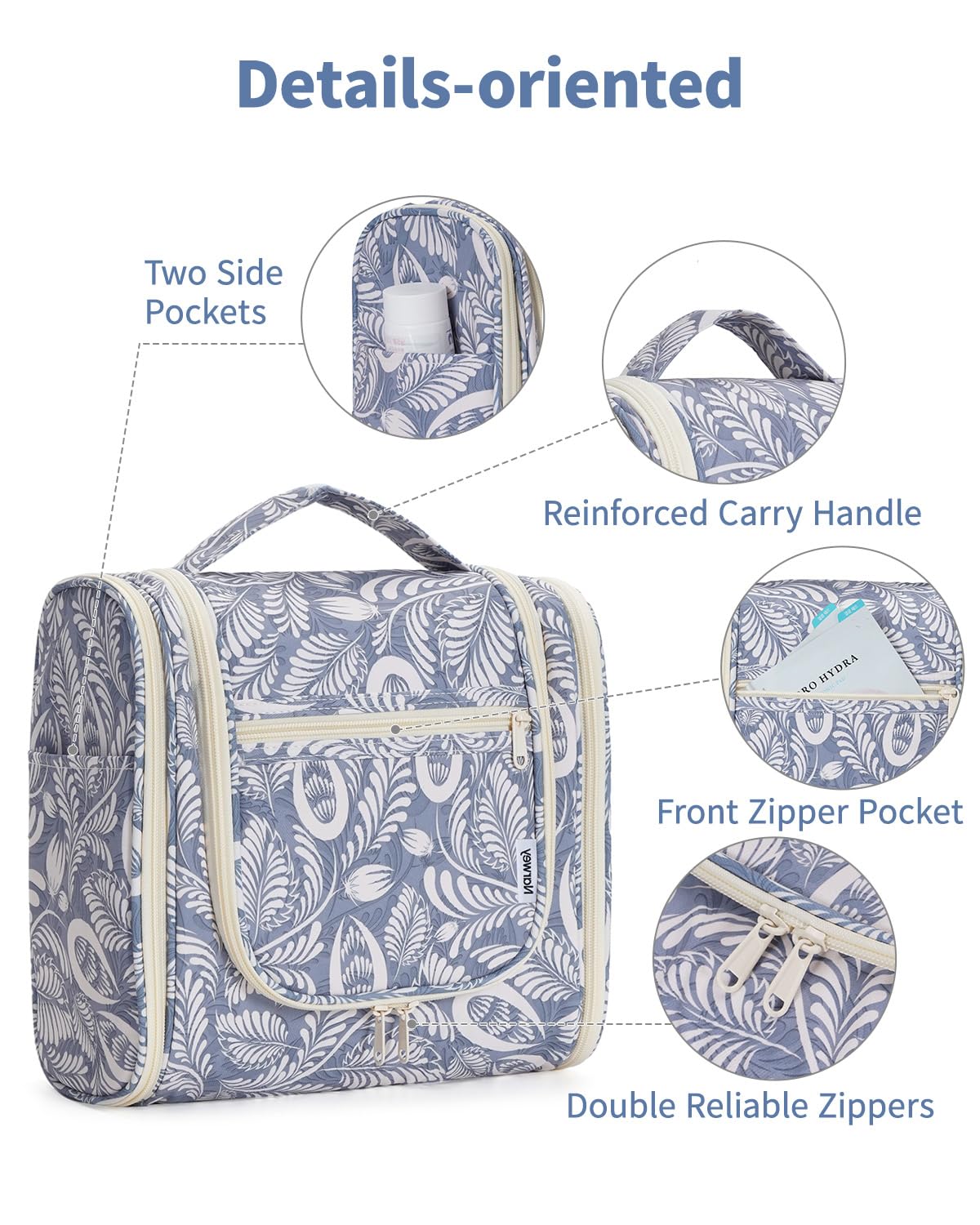 Narwey Hanging Toiletry Bag with toiletries inside