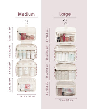 Narwey Hanging Toiletry Bag with travel-size toiletries inside
