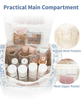 Narwey Large Hanging Toiletry Bag hanging from a hook