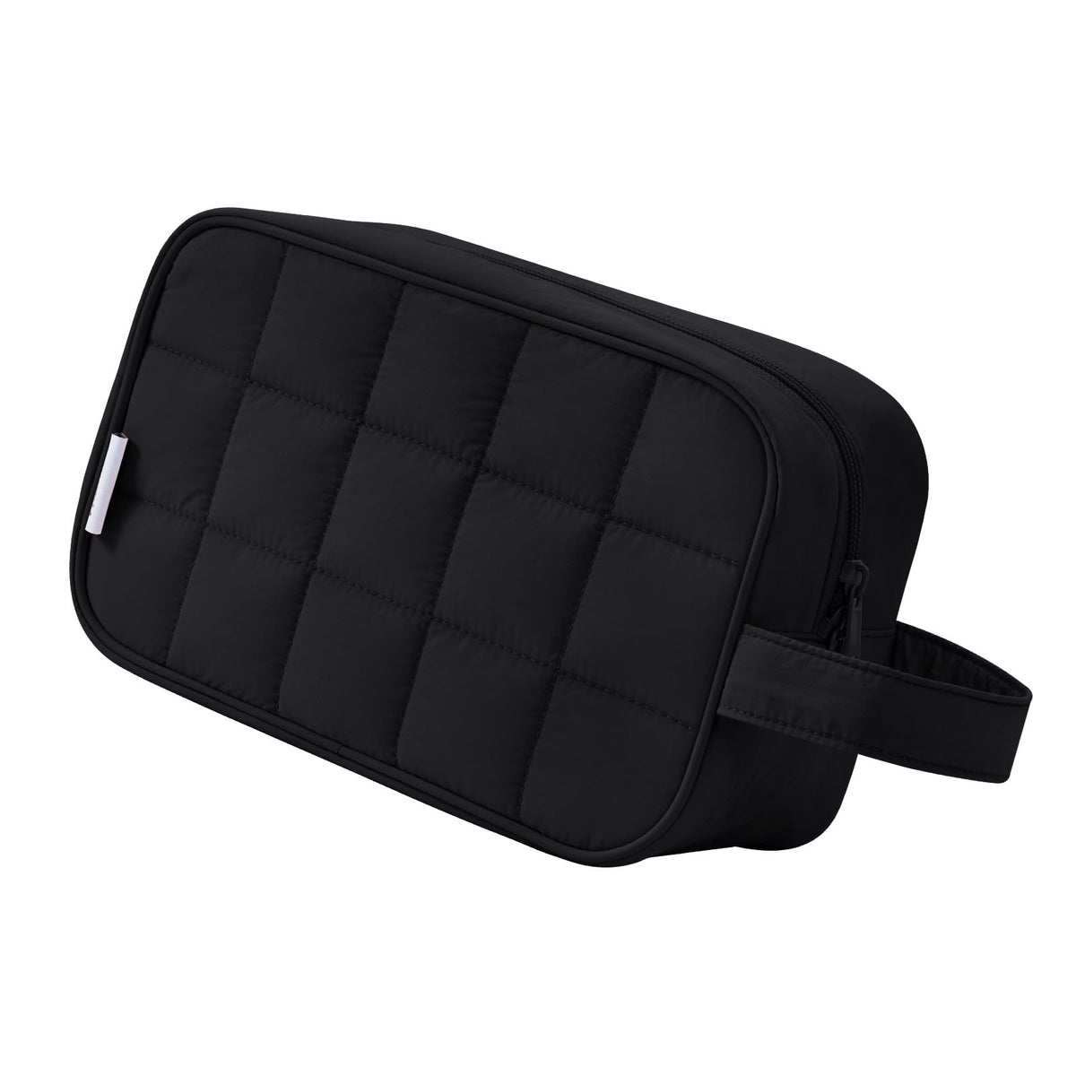 Narwey Quilted Makeup Bag black front view