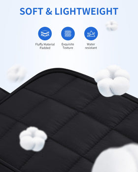 Narwey Quilted Makeup Bag black side view