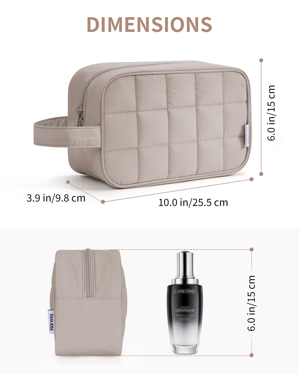 Narwey Quilted Makeup Bag in vibrant colour options